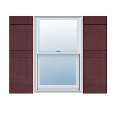 Ekena Millwork 14-in. W x 67-in. H Mid-America Vinyl, Standard Size Four Board Joined Shutters, 167 - Bordeaux, PR 00031467167
